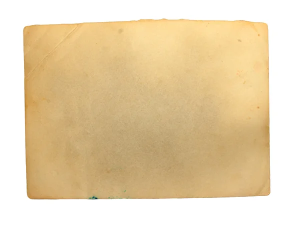 Gammalt papper isolerad på vit bakgrund med klippbana — Stockfoto