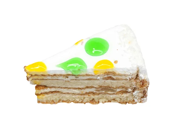 Ciasto z orzechami, urządzone. na białym tle. — Zdjęcie stockowe