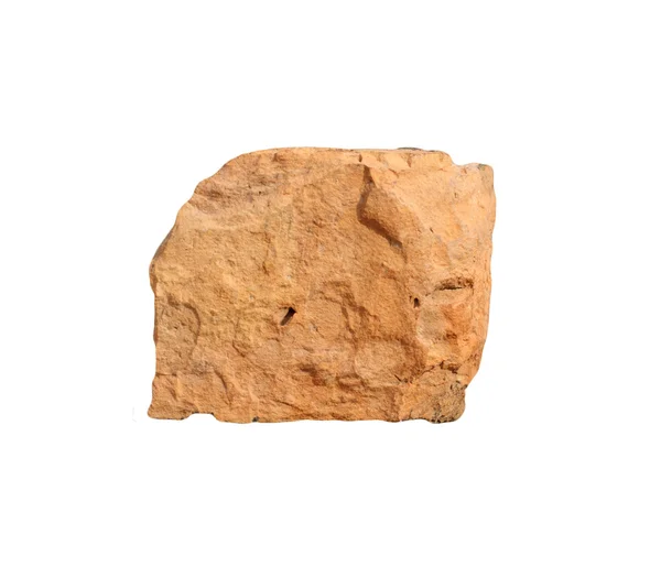 Stuk van baksteen op een witte achtergrond — Stockfoto