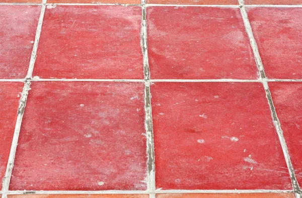 Perspektive der quadratischen roten Fliesen Boden — Stockfoto
