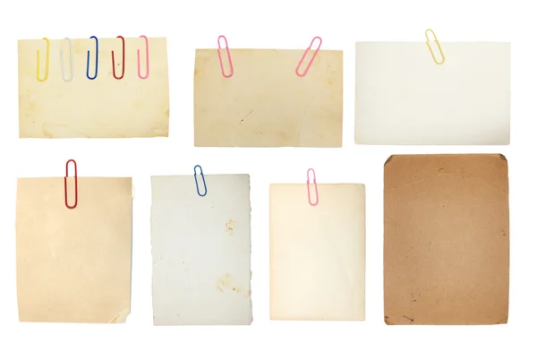 Beyaz arka plan üzerinde izole klasik kağıt notları seti — Stok fotoğraf