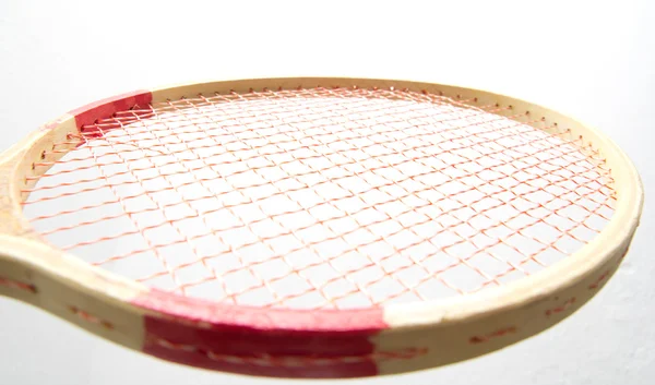 Badminton racket on a white background — Stock Photo, Image