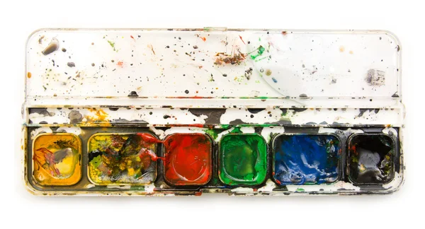 Dirty paint on a white background — Stock Photo, Image