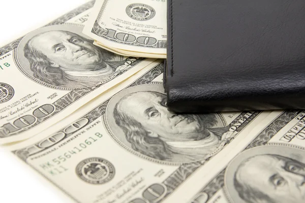 Dollars and the pocketbook — Stock Photo, Image