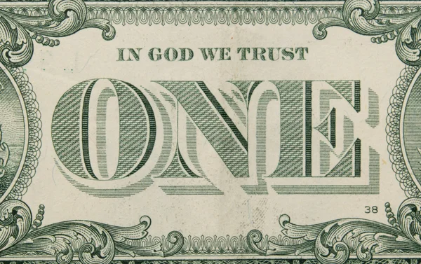 Μακροεντολή εικόνα ενός δολαρίου — Φωτογραφία Αρχείου