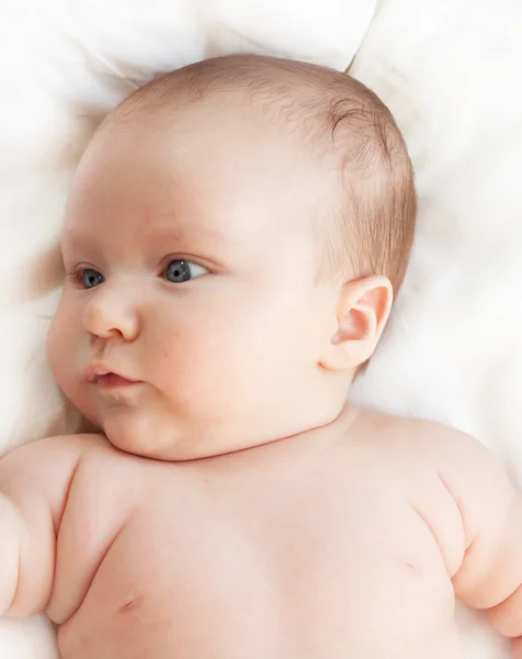 하얀 배경의 아기 — 스톡 사진
