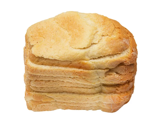 Rebanadas de pan sobre fondo blanco — Foto de Stock