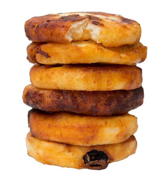 Pancakes pila su sfondo bianco — Foto Stock
