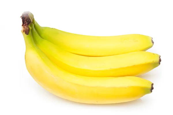 Świeże banany na białym tle — Zdjęcie stockowe
