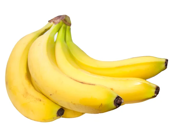 白色背景的新鲜香蕉 — 图库照片