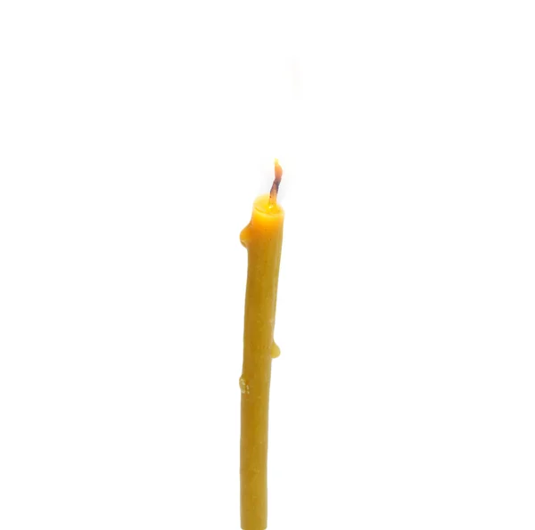 Kerze isoliert auf weißem Hintergrund — Stockfoto