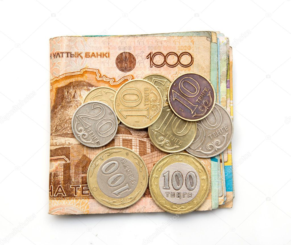 Money on white background Kazakhstan