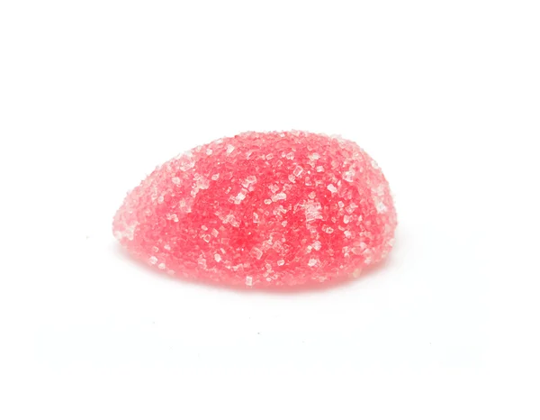 Red jelly on white background — Stock Photo, Image