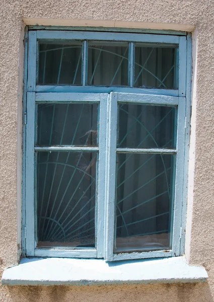 Blauwe venster — Stockfoto