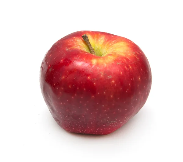 Rött äpple på en vit bakgrund — Stockfoto