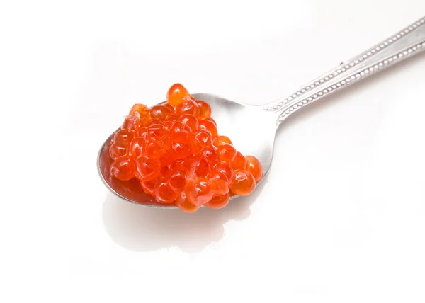 Caviar in spoon — Stock Photo, Image