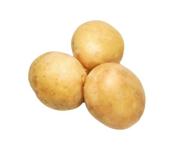 Świeże ziemniaki na białym tle — Zdjęcie stockowe