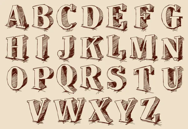 Набор шрифтов — стоковый вектор