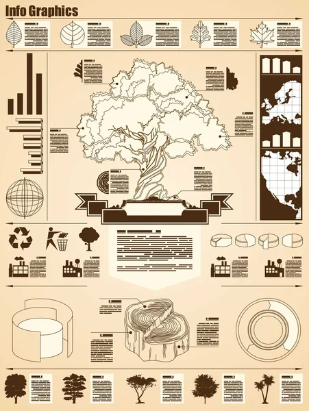 Infos arbre graphiques — Image vectorielle