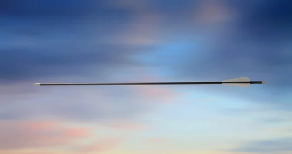 Arrow flying in the sky — Stock Photo, Image