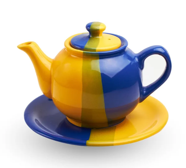 Teekanne auf weiß — Stockfoto