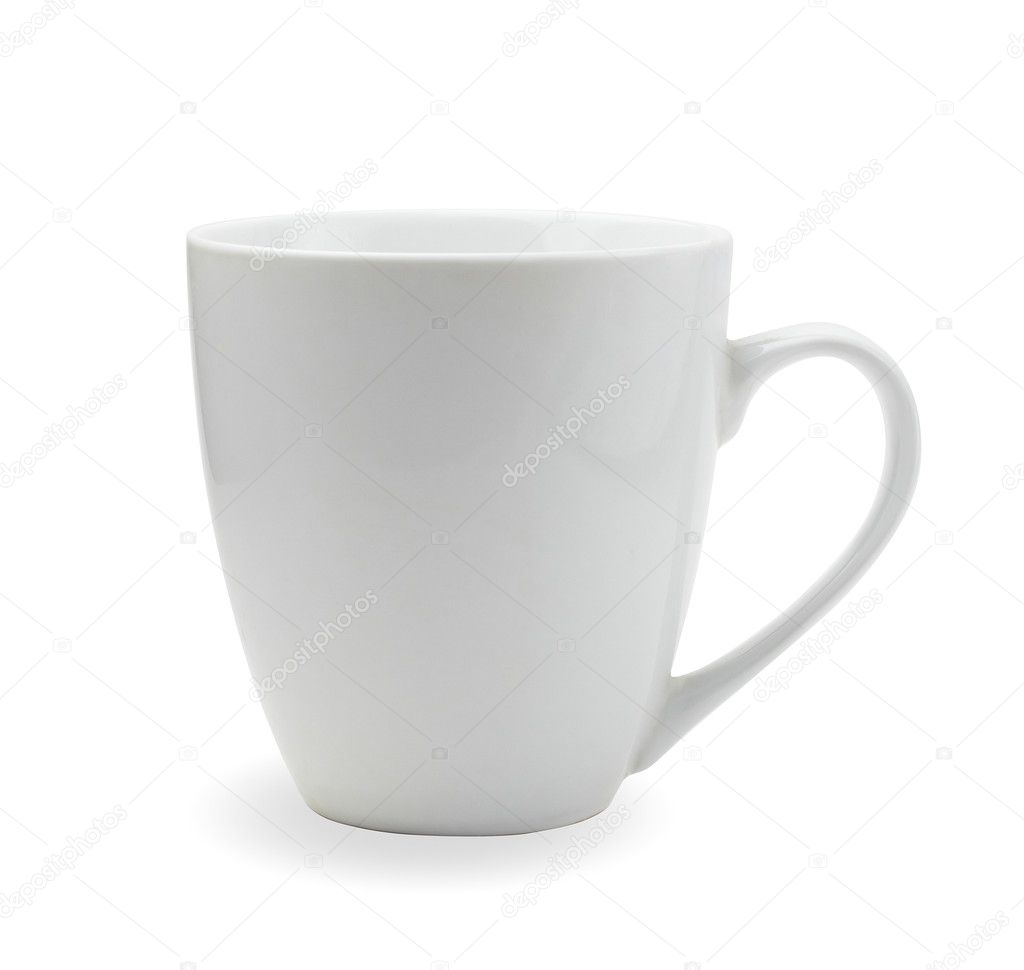 Tea cup on white