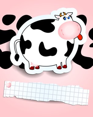 Cartoon cow background clipart