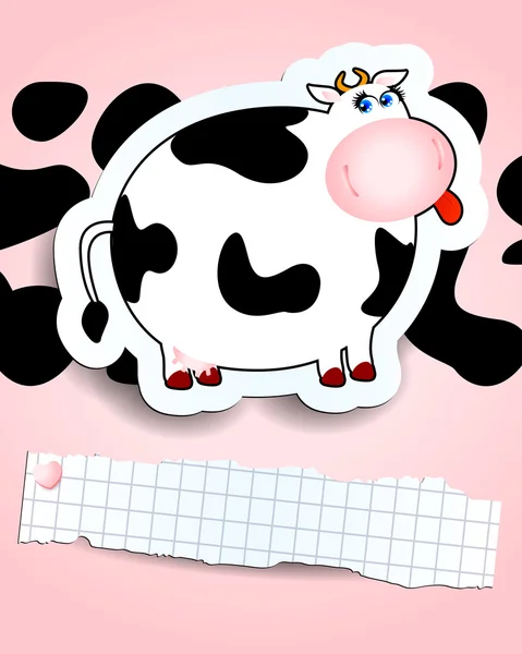 Cartoon koe achtergrond — Stockvector