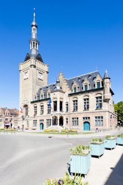 Town hall of Bailleul, Nord-Pas-de-Calais, France clipart