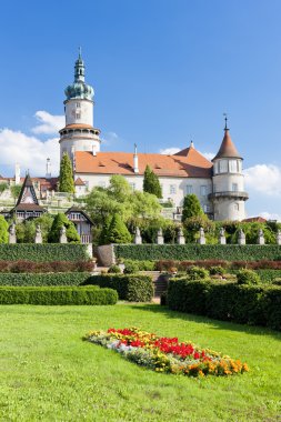 Castle of Nove Mesto nad Metuji with garden, Czech Republic clipart