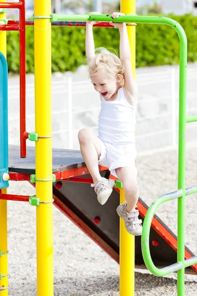 Little girl at playground — Stock Photo, Image