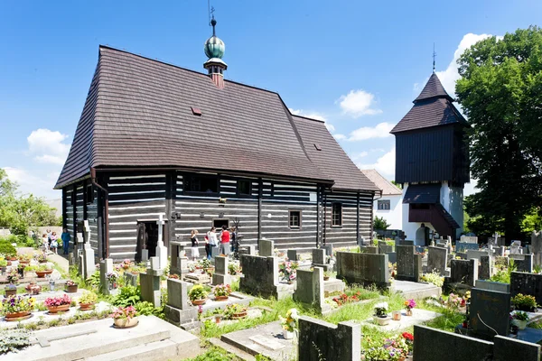 木制教堂的 slavonov，捷克共和国 — 图库照片