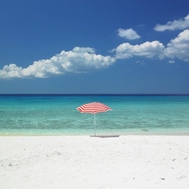 Sunshade, Maria la Gorda Beach, Pinar del Rio Province, Cuba clipart