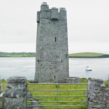 Carrick Kildarnet Castle, Achill Island, County Mayo, Ireland clipart