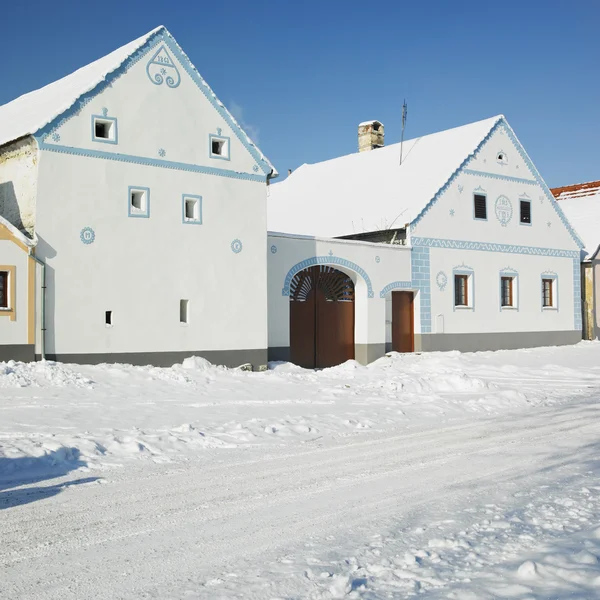 Holasovice in inverno, Repubblica Ceca — Foto Stock