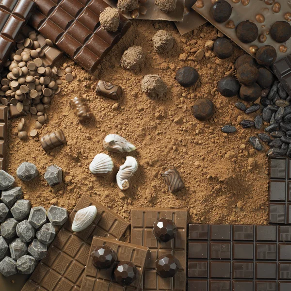 Chocolate ainda vida — Fotografia de Stock
