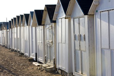 kulübe beach, bernieres-s-mer, normandy, Fransa