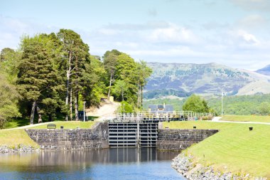 caledonian canal, kilitleri Laggan Batı highlands, İskoçya