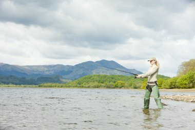 Balık kadını, loch venachar, trossachs, İskoçya