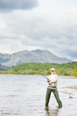 Balık kadını, loch venachar, trossachs, İskoçya