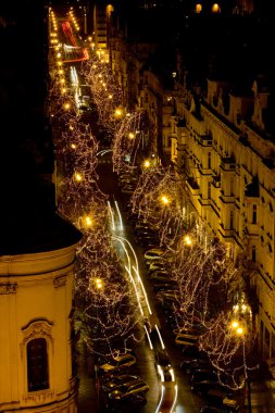 Parizska Street at Christmas time, Prague, Czech Republic clipart