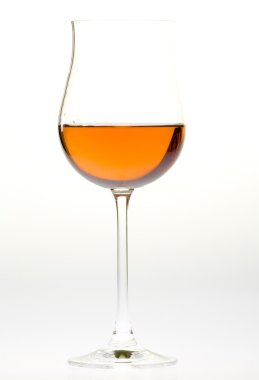 Wineglass with rosé wine