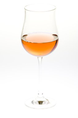 Wineglass with rosé wine