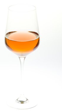 Wineglass with rosé wine