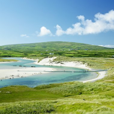 yaya köprüsü, barleycove, county cork, İrlanda ile plaj