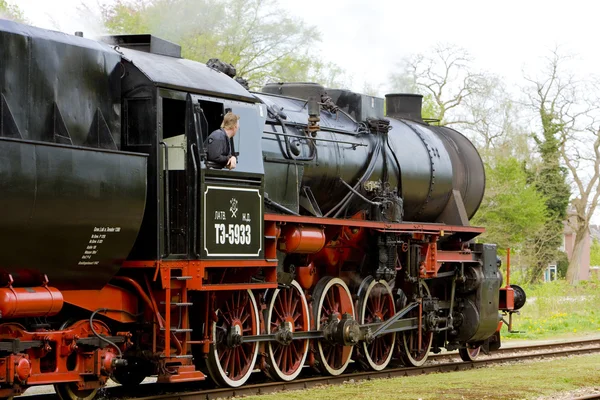 Locomotiva a vapor, Veendam Stadskanaal, Países Baixos — Fotografia de Stock