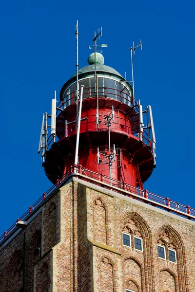 Lighthouse 's detail, Westkapelle, Zeeland, Netherlands — стоковое фото