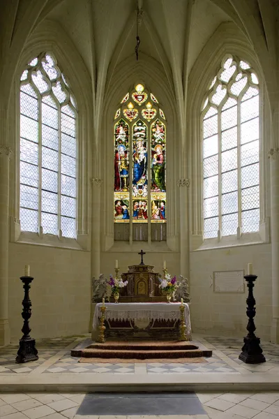 Castle chapel, Usse Castle, Indre-et-Loire, Centre, France — Stock Photo, Image