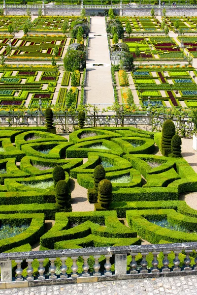 Villandry slottets trädgård, indre-et-loire, centrum, Frankrike — Stockfoto