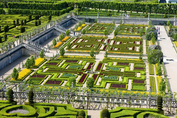 Garten des Schlosses von Villandry, indre-et-loire, Zentrum, Frankreich — Stockfoto